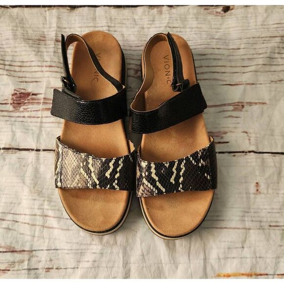 Vionic Brielle Snakeskin Sandal Size 10 - Picture 4 of 7